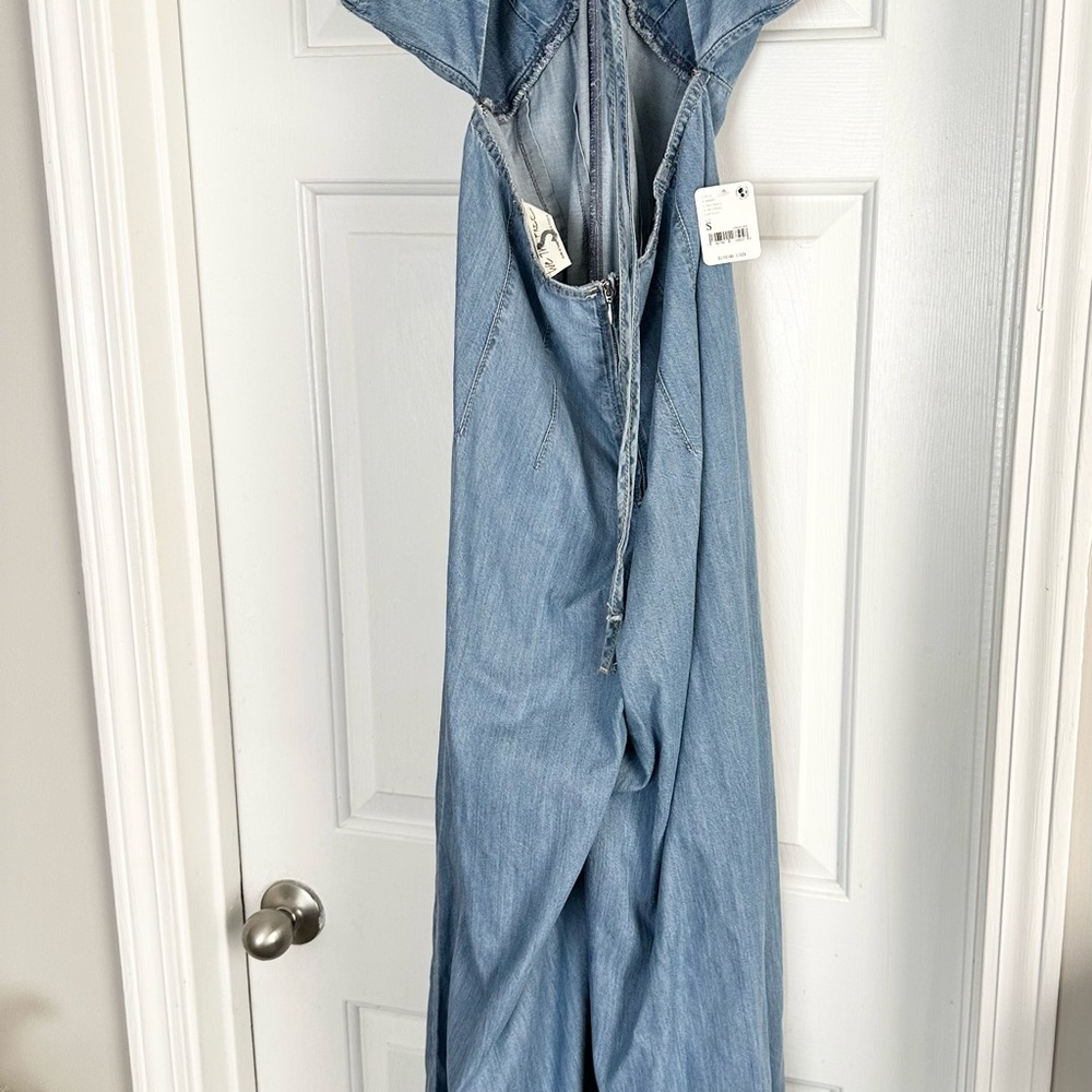 Free People Denim Jumpsuit-S- NWT - Picture 6 of 13